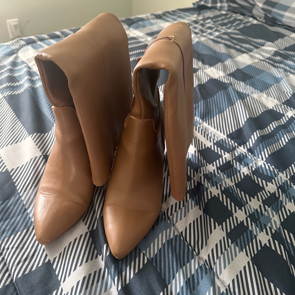 Tan Leather Ankle Boots